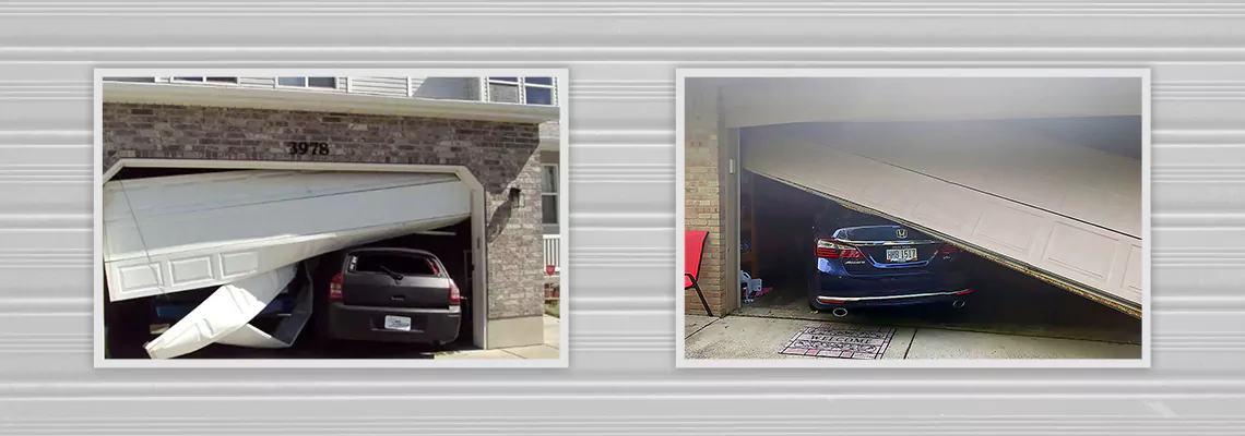 Repair Commercial Garage Door Got Hit By A Car in Melrose Park, Illinois